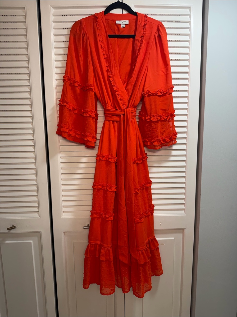 Alexis For Target Orange Tiered Ruffle Dress